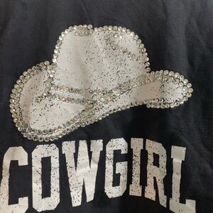 Cowgirl Bling !! Cropped sweatshirt.Comfortable and stylish